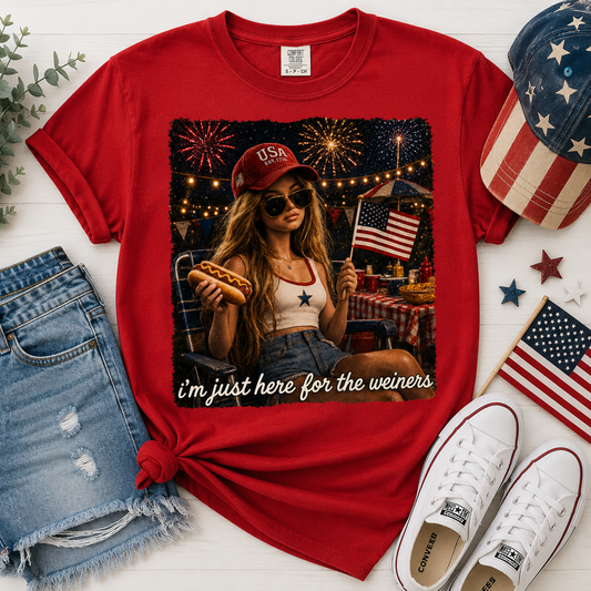 I'm Just Here for the Weiners Graphic Tee