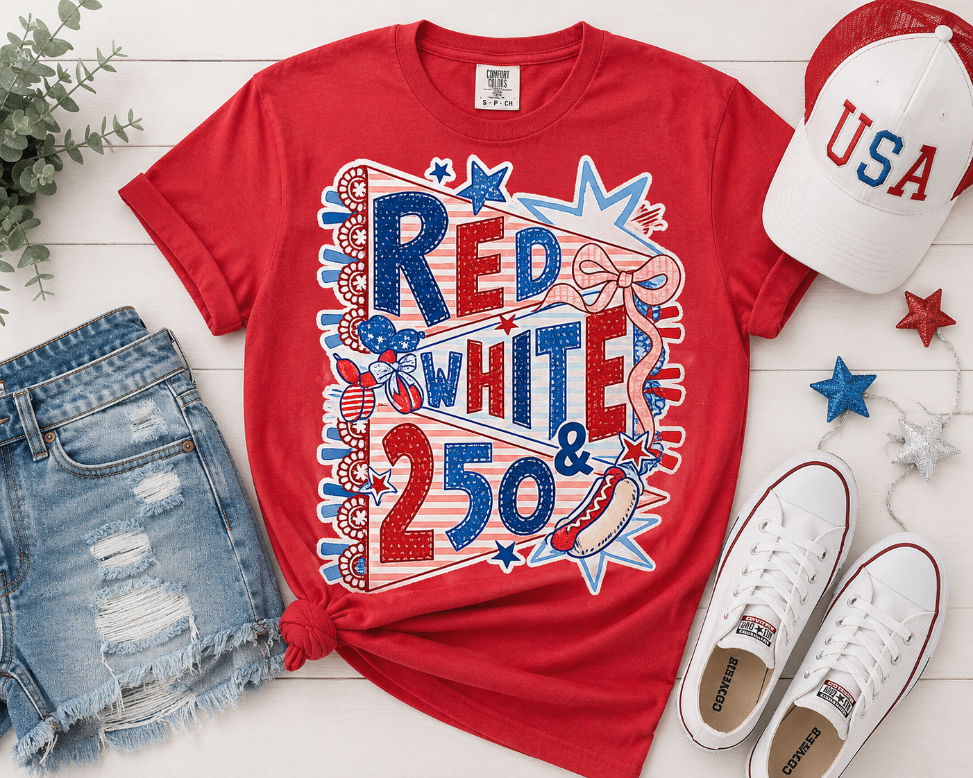 Red White and 250 Tee